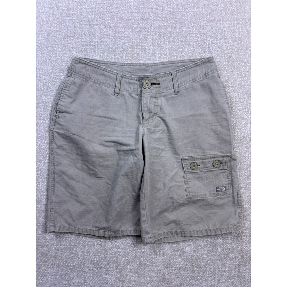 The North Face A5 Series Womens Khaki Ripstop Cargo Shorts Size 4 Long